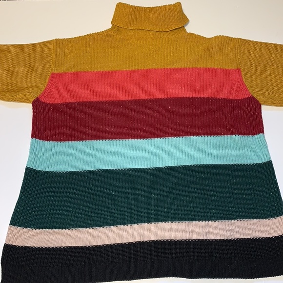 Anthropologie x FARM Rio de Janeiro Sparkly Striped Sweater - Women’s Size XL - Picture 3 of 12